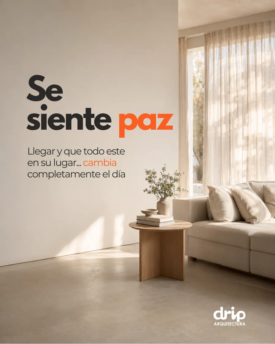 Pieza de contenido de Drip Arquitectura sobre la sensación de paz